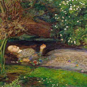 Ophelia Art Print: 8"by10" Reproduction. Shakespeare's Hamlet. A Beautiful Woman